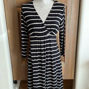 Soma Dress, Size Medium, Black, Tan and Gold, Worn Once, 95% Rayon 5% Spandex